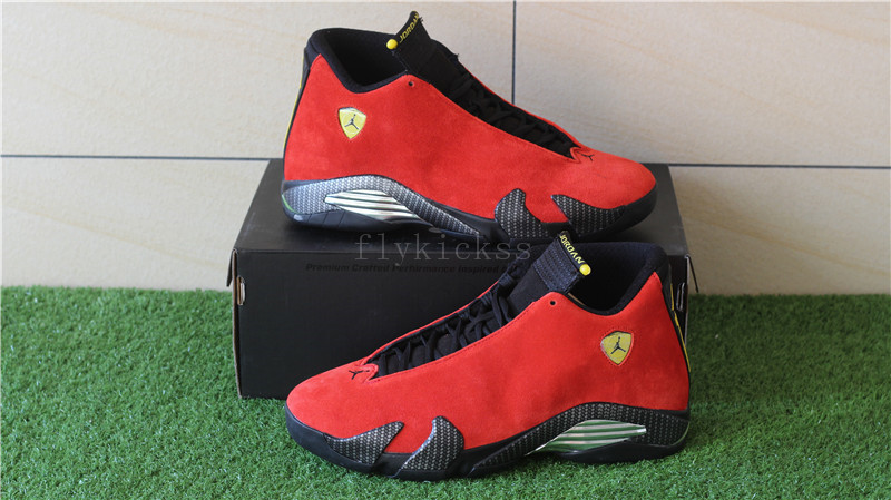 Authentic Air Jordan 14 Retro Ferrari Red